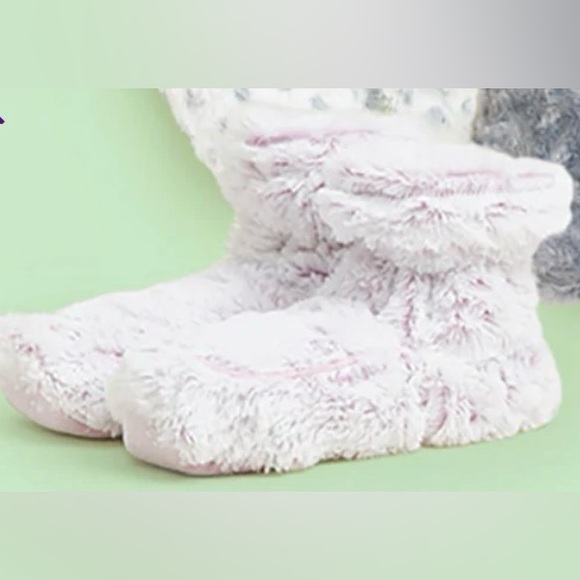 Warmies Shoes - Plush Bootie Slippers for Women - Pale Pink